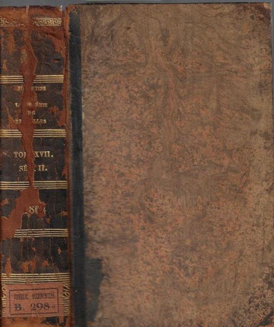 Bulletins de l'Academie Royale des sciences, des lettres et des beaux-arts de Belgique XXXIII annee II ser. T. XVII - copertina