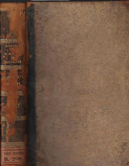 Bulletins de l'Academie Royale des sciences, des lettres et des beaux-arts de Belgique XXXVI annee II ser. T. XXIV - copertina