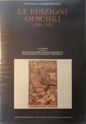 Le edizioni Olschki ( 1886 - 1986 ) - Catalogo - copertina