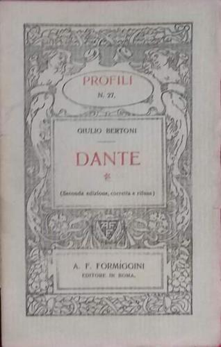 Dante - Giulio Bertoni - copertina