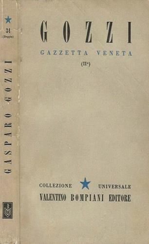 Gazzetta Veneta - Gasparo Gozzi - copertina