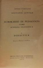 Sommario di pedagogia come scienza filosofica. Vol. II: Didattica