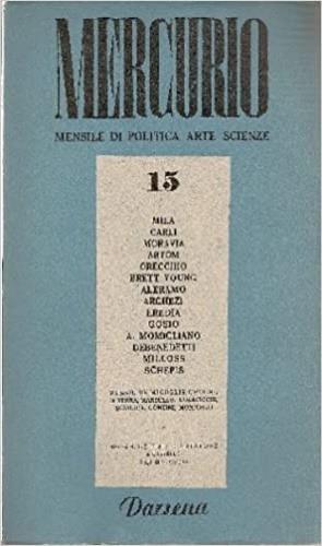 Mercurio. Anno II. N. 15. Novembre 1945. Scritti di Alfredo Orecchio (I - copertina