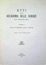 Atti della Accademia delle scienze di Ferrara: volume 27: anno accademico CXXCVII (1949-50)