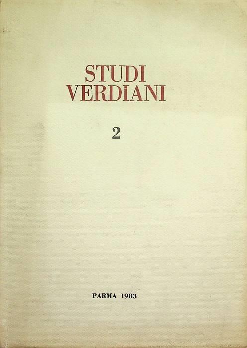 Studi verdiani: 2 - copertina