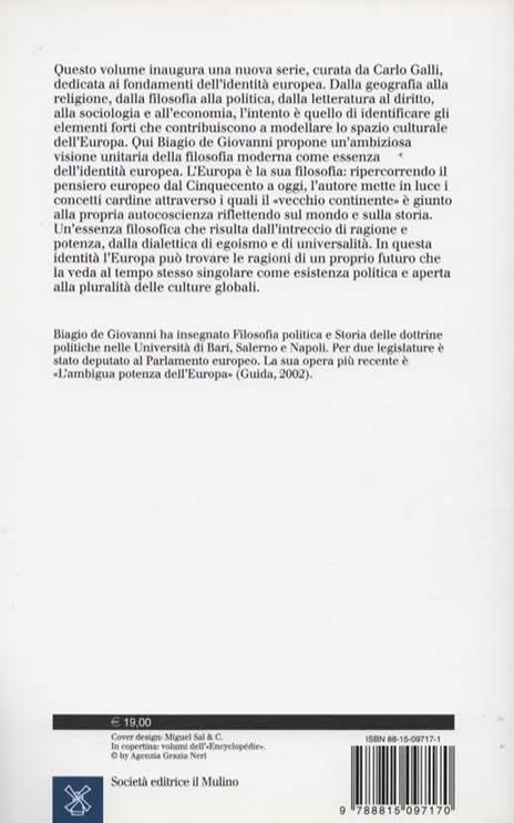 La filosofia e l'Europa moderna - Biagio De Giovanni - 2