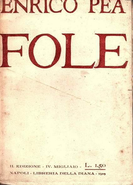 Fole - Enrico Pea - copertina