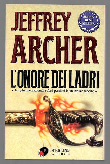 L' onore dei ladri - Jeffrey Archer - copertina