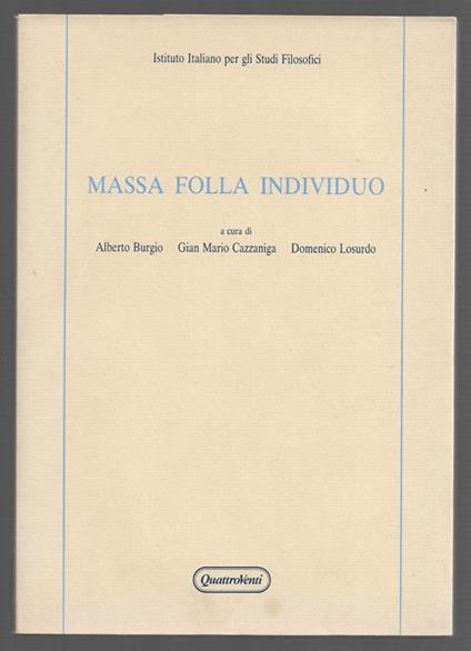 Massa folla individuo - copertina