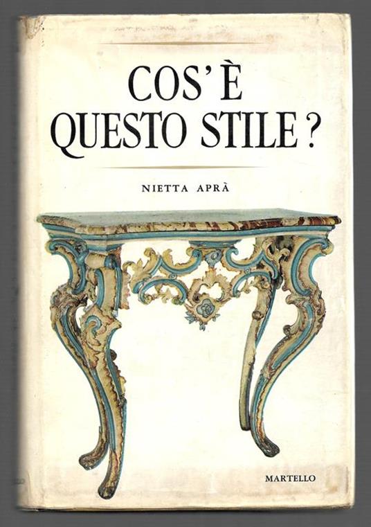 Cos'è questo stile? - Nietta Aprà - copertina