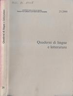 Quaderni di lingue e letterature N. 25 2000