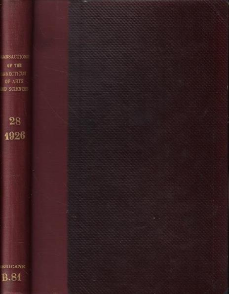 Transactions of the Connecticut Academy of Arts and Sciences Vol. 28 - copertina