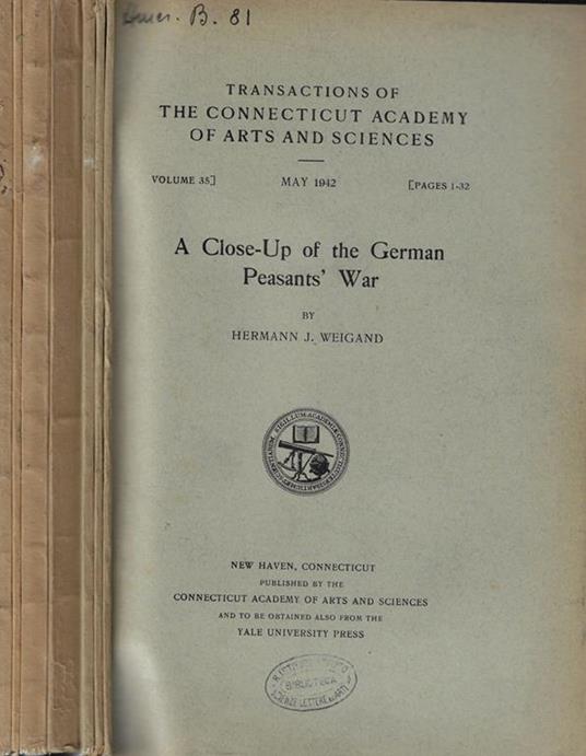 Transactions of the Connecticut Academy of Arts and Sciences Vol. 35 - 2