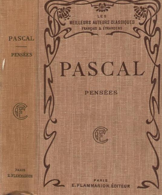 Pascal pensees - Pascal - copertina