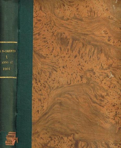 Il nuovo cimento. Organo della società italiana di fisica, serie V, tomo I, 1901 - copertina