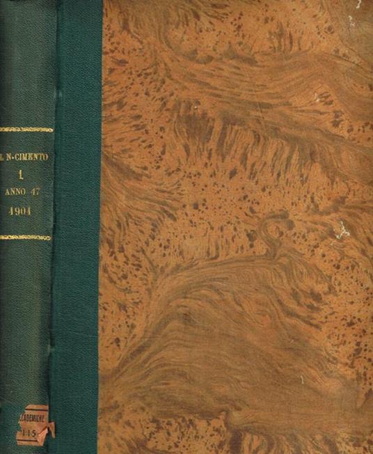 Il nuovo cimento. Organo della società italiana di fisica, serie V, tomo I, 1901 - 2