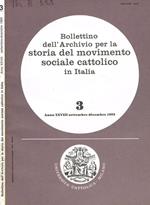 Bollettino dell'archivio per la storia del movimento sociale cattolico in italia anno XXVIII, fasc.3, settembre-dicembre 1993