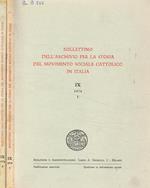 Bollettino dell'archivio per la storia del movimento sociale cattolico in italia. IX, 1974