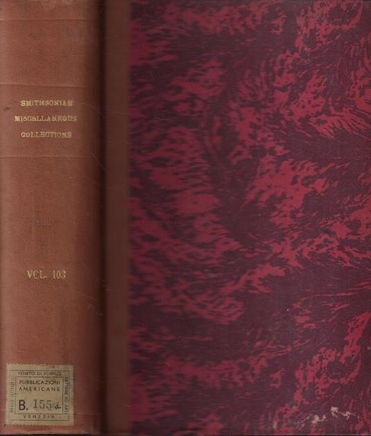 Smithsonian Miscellaneous Collections Vol. CIII - copertina