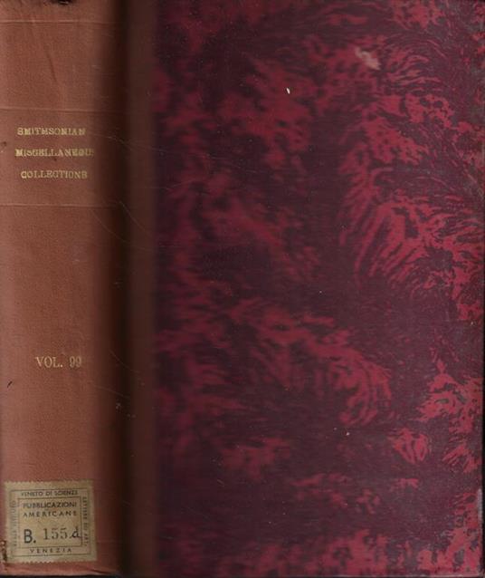 Smithsonian Miscellaneous Collections Vol. XCIX - copertina