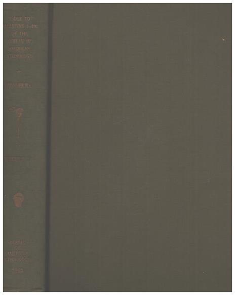 Index to Bulletins 1-100 of the Bureau of American Ethnology - copertina