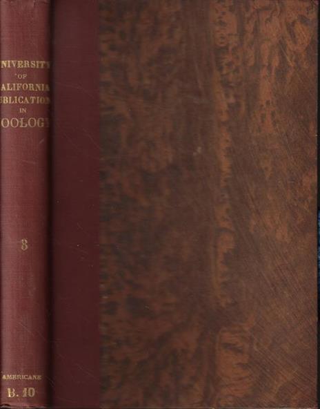 University of California Publications in Zoology Vol. VIII 1911 - copertina