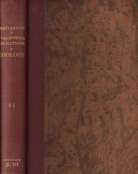 University of California Publications in Zoology Vol. XI 1912-1914 - copertina