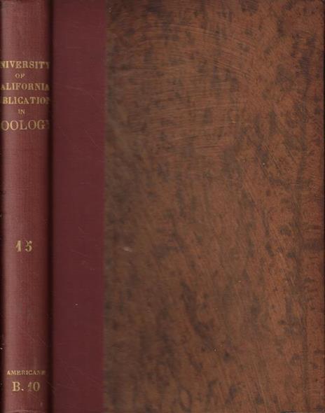 University of California Publications in Zoology Vol. XV 1915-1916 - copertina