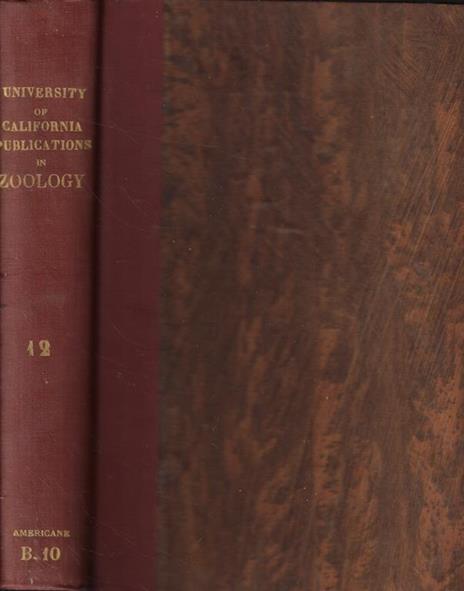 University of California Publications in Zoology Vol. XII 1913-1916 - copertina