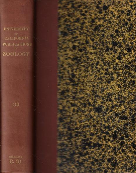 University of California Publications in Zoology Vol. XXXIII 1929-1930 - copertina