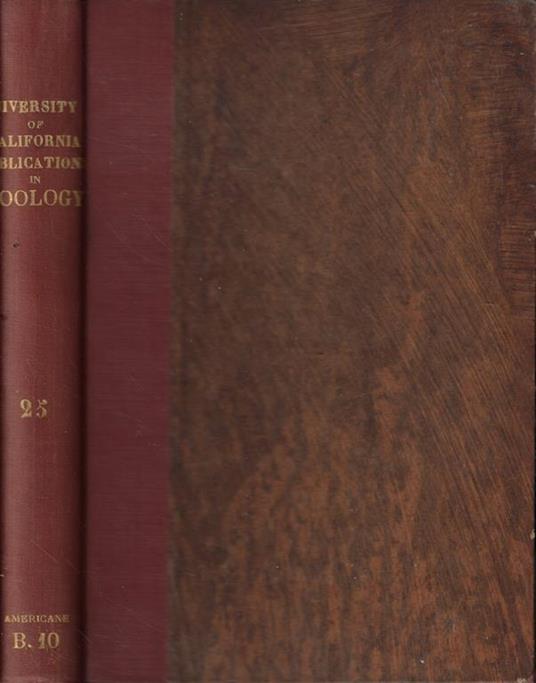 University of California Publications in Zoology Vol. XXV 1924 - copertina