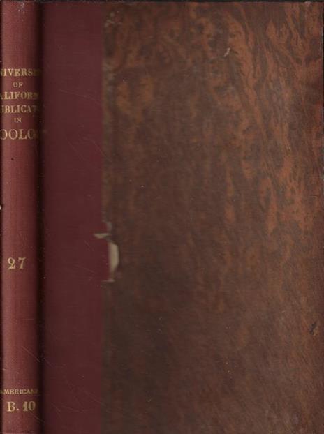 University of California Publications in Zoology Vol. XXVII 1925 - 2