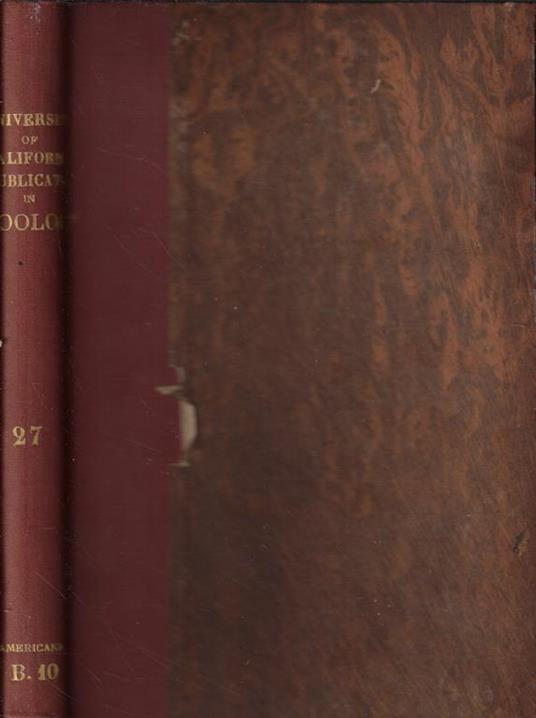 University of California Publications in Zoology Vol. XXVII 1925 - 2