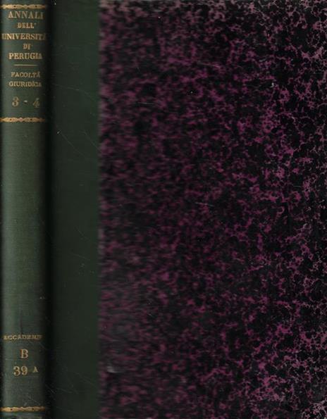 Annali dell'Università Libera di Perugia Vol. II Anno 1887-88 - copertina