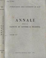 Pubblicazioni dell'Università di Bari annali della Facoltà di lettere e filosofia Volume XIV 1969