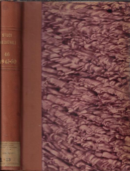 Studi medievali Vol. 16 1943-1950 - copertina