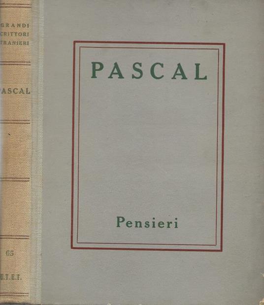 Pensieri - Pascal - copertina