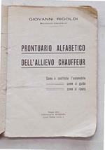 Prontuario alfabetico dell'allievo Chauffeur