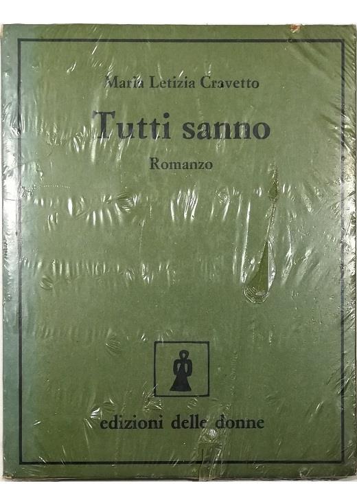 Tutti sanno - Maria Letizia Cravetto - copertina