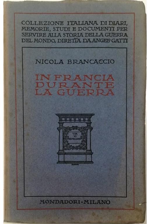 In Francia durante la guerra - Nicola Brancaccio - copertina