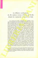 La diffusion carolingienne du “De natura rerum” d'Isidore de Séville d'après les manuscrits conservés en Italie