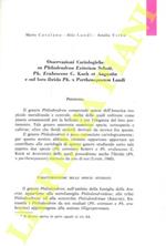 Osservazioni cariologiche su Philodendron eximium Schott, Ph. erubescens C. Koch et Augustin e sul loro ibrido Ph. x parthenopaeum Landi