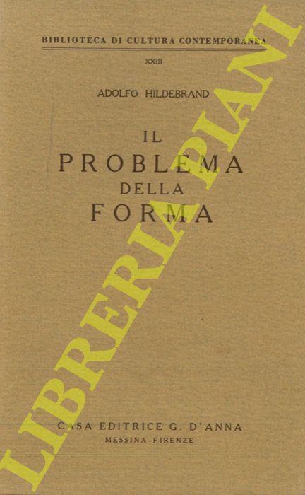 Il problema della forma - copertina