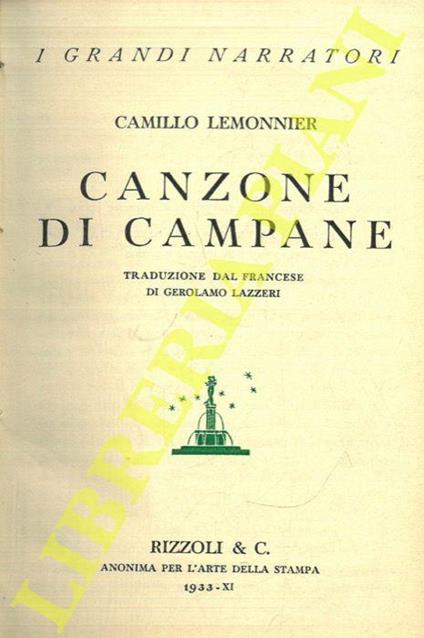 Canzone di campane - H. Lemonnier - copertina