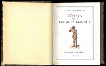 Storia della commedia dell'arte - Mario Apollonio - copertina