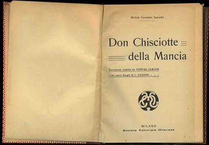 Don Chisciotte della Mancia. Nuovamente tradotto da Ventura Almanzi e con nuovi disegni di C. Tallone - copertina