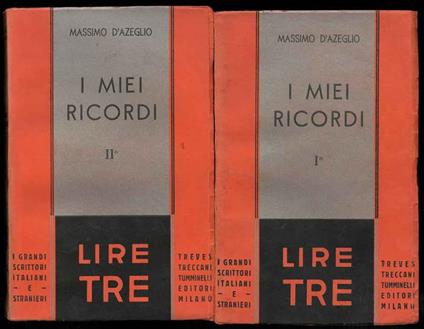 I miei ricordi - Massimo D'Azeglio - copertina