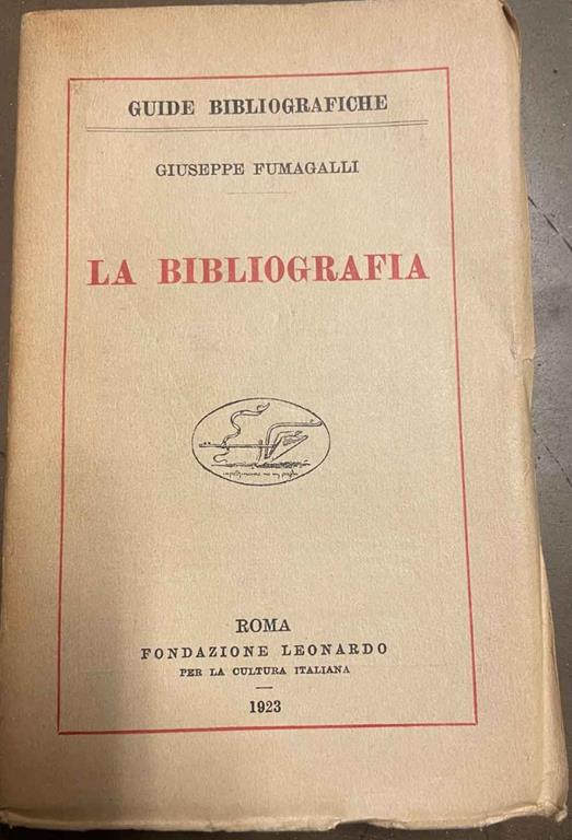 La Bibliografia - Giuseppe Fumagalli - copertina