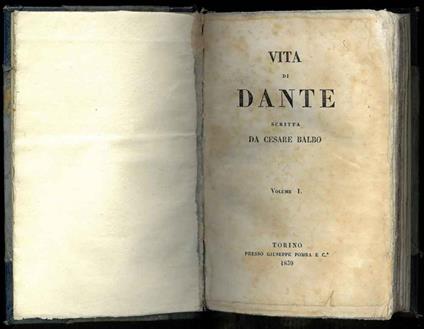 Vita di Dante. Opera in 2 volumi - Cesare Balbo - copertina