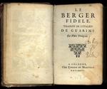 Le berger fidele. Traduit de l'Italien de Guarini en vers Francois